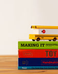 Candy Lab | Modern Vintage Wooden Toy Car - School Bus