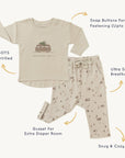 Organic Long Sleeve Tee & Pant Set - Adventure Awaits