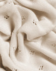Organic Cotton Pointelle Baby Blanket - Vanilla Natural