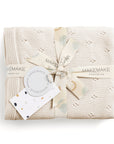 Organic Cotton Pointelle Baby Blanket - Vanilla Natural