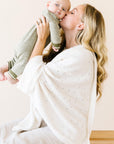 Organic Cotton Pointelle Baby Blanket - Ella Ivory