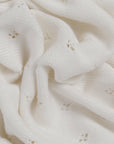 Organic Cotton Pointelle Baby Blanket - Ella Ivory