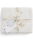 Organic Cotton Pointelle Baby Blanket - Ella Ivory