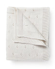 Organic Cotton Pointelle Baby Blanket - Ella Ivory