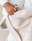 Organic Cotton Pointelle Baby Blanket - Nora Shell