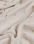 Organic Cotton Pointelle Baby Blanket - Nora Shell