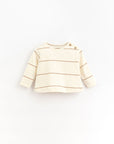 Long-sleeved striped T-shirt