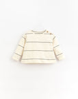 Long-sleeved striped T-shirt