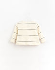 Long-sleeved striped T-shirt